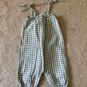 Rylee + Cru gingham bubble jumpsuit